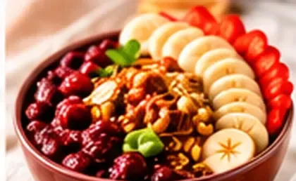 Açaí com frutas frescas